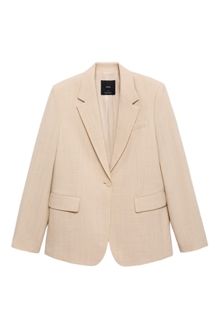 Blazer costume structuré - Nude