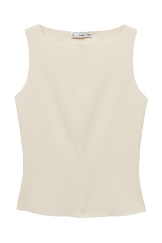 Haut en maille col bateau - Ecru