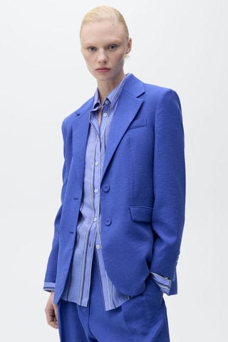 Blazer costume structuré - Bleu