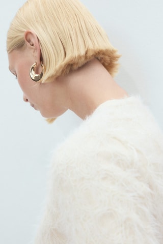 Cardigan crop maille - Beige