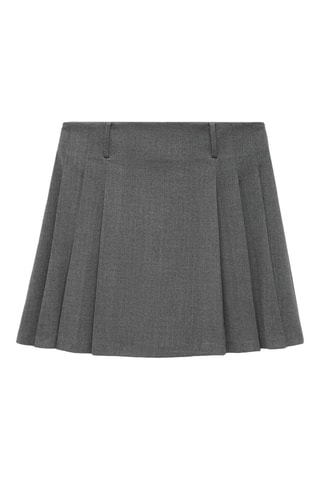 Minijupe plissée - Gris