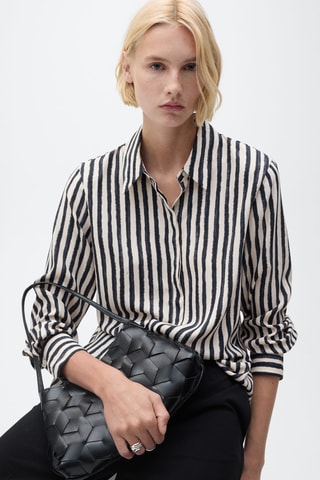 Chemise fluide rayures - Ecru