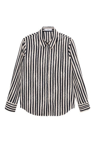 Chemise fluide rayures - Ecru