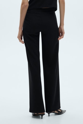 Pantalon droit maille - Noir