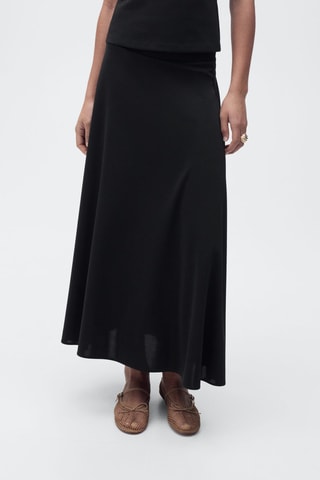 Jupe évasée maille - Noir