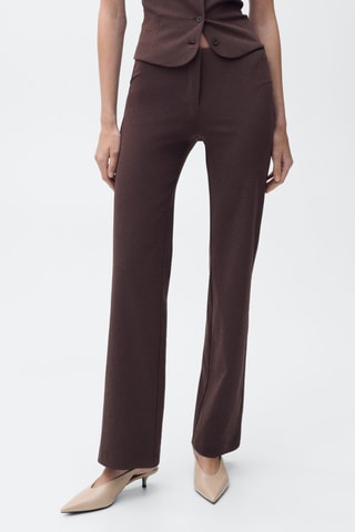Pantalon droit costume - Chocolat