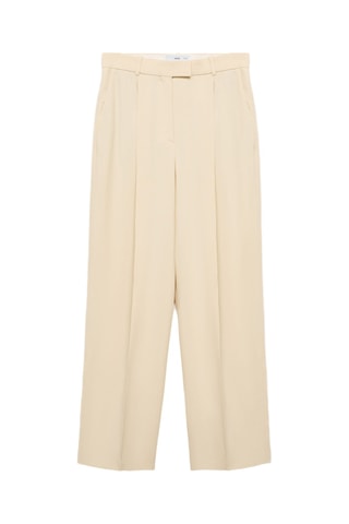 Pantalon costume wideleg à pinces - Vanille