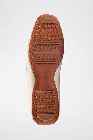 Chaussures bateau cuir à lacets - Blanc