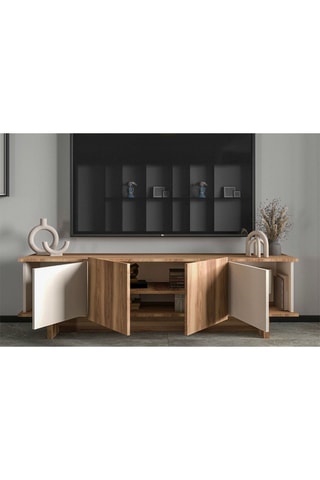 Meuble TV 4 portes Diana - 180 x 50 x 33 cm