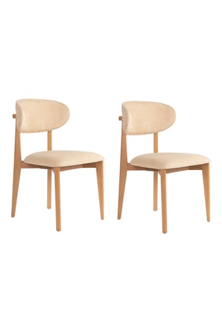 2 chaises en hêtre Lionte - 53 x 86 x 58 cm