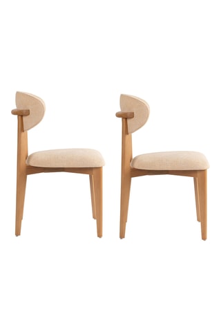 2 chaises en hêtre Lionte - 53 x 86 x 58 cm