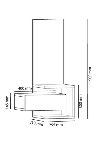 Meuble d'entrée Imitation bois et anthracite