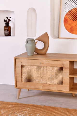 Meuble TV 1 porte Hazeran 140 - Imitation bois