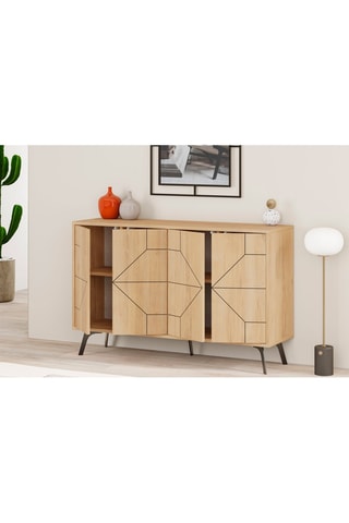 Buffet 4 portes Imitation chêne