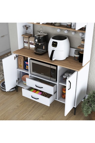 Buffet de cuisine 6 portes - Blanc