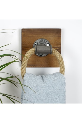 Crochet porte-serviette en bois d'épicéa Boruraf099 - 20 x 20 x 10 cm