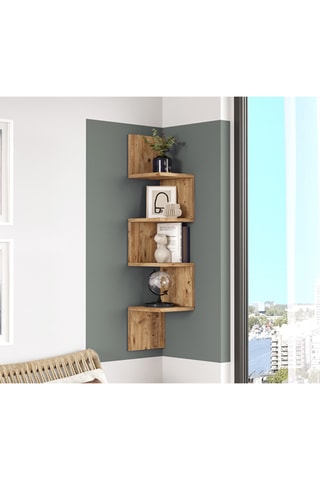 Etagère murale 4 niveaux Imitation pin