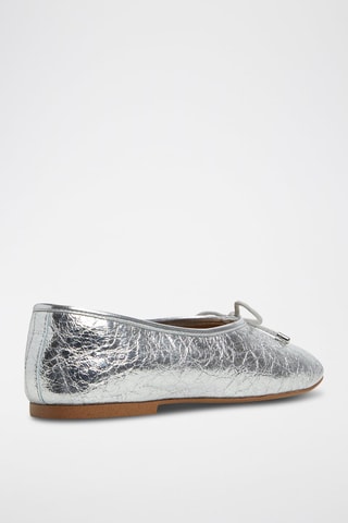 Geitenleren Ballerina's Joselie - Zilverkleurig