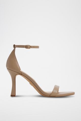 Leren Sandalen met hak Dralethiel - Beige