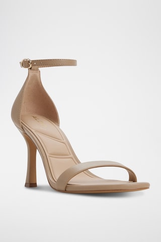 Leren Sandalen met hak Dralethiel - Beige