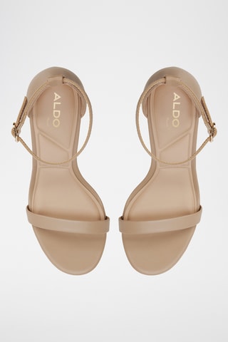 Leren Sandalen met hak Dralethiel - Beige