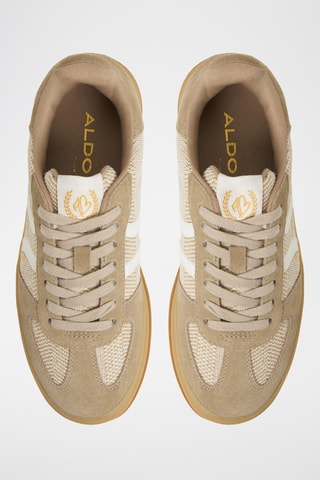 Leren Platform Sneakers Elabrintar - Beige