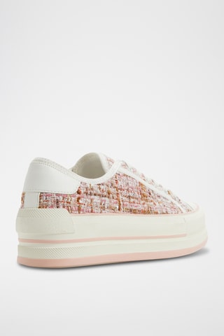 Baskets plateformes Rayes - Blanc