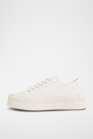 Baskets plateformes Rayes - Blanc