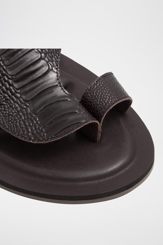 Mules en cuir Haorin - Marron foncé
