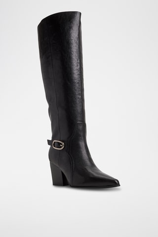 Leren Laarzen Saddle-Wc - Zwart