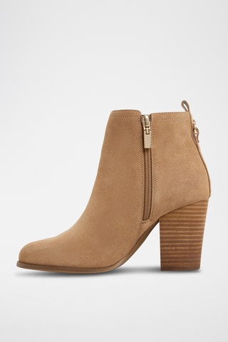 Leren Enkellaarzen Noemia - Beige