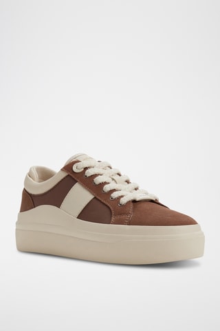 Baskets plateformes en cuir Brynlee - Marron