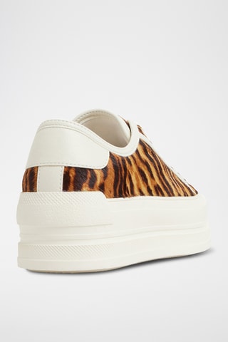 Baskets plateformes en cuir Rayes - Blanc