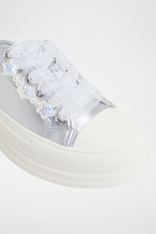 Baskets plateformes Rayes - Argenté