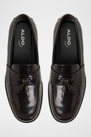 Mocassins vernis en cuir Lionel - Marron