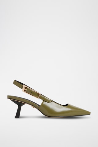 Escarpins vernis Nealie - Kaki