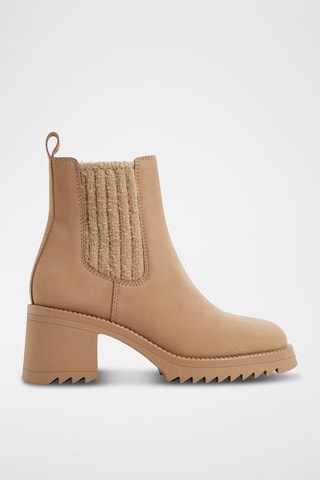 Leren Enkellaarzen Anneliese - Beige