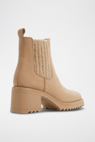 Leren Enkellaarzen Anneliese - Beige