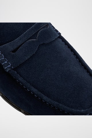 Mocassins en cuir Gwud-In - Bleu marine