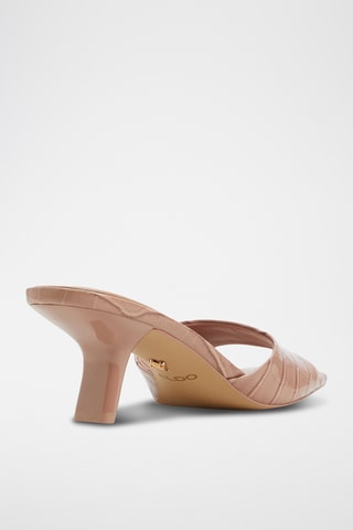 Mules à talons vernies Enchanting - Beige