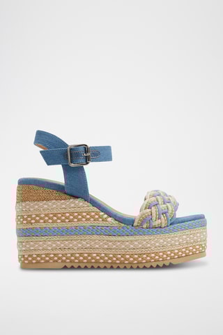 Sandales compensées Moaana - Bleu