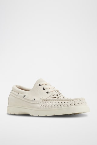 Leren Bootschoenen Mikal - Ivoorkleurig