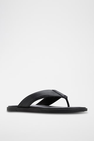 Tongs en cuir Tazzo - Noir