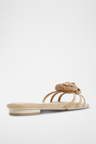 Leren Muiltjes Wildbloom - Beige