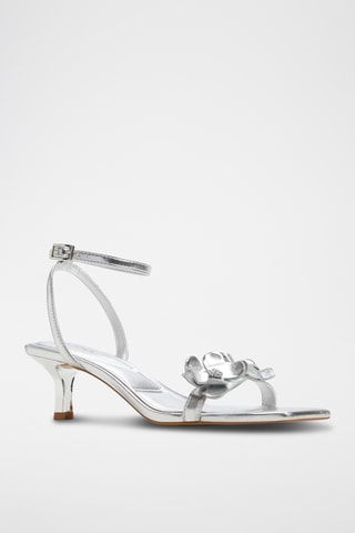Sandalen met Hak Daisyrose - Zilverkleurig