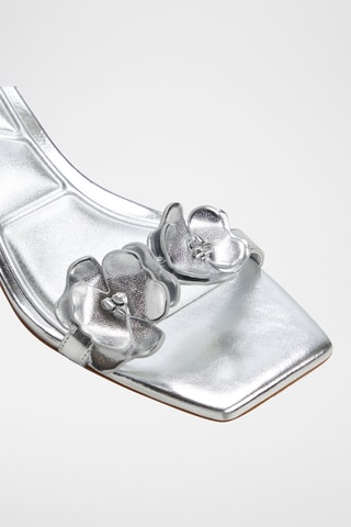 Sandalen met Hak Daisyrose - Zilverkleurig