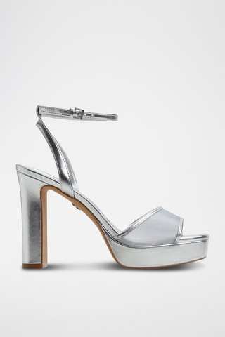 Sandalen met Hak Chicglimmer - Zilverkleurig