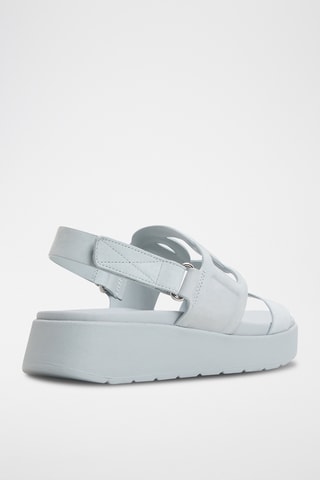 Sandales plateformes en cuir Onuvia - Bleu clair