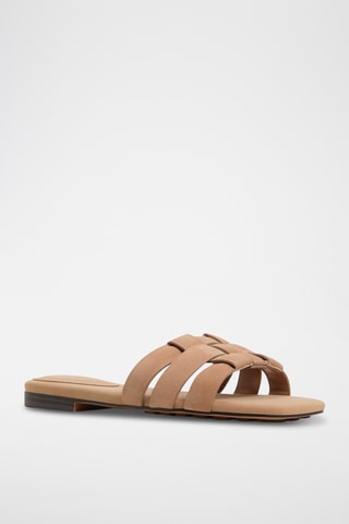 Leren Muiltjes Gotosandal - Beige