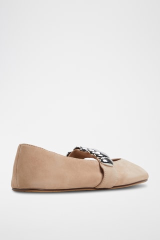 Babies en cuir Figgis - Beige